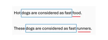 Sentence prefixes illustrating why valid next-token choices depend on context.